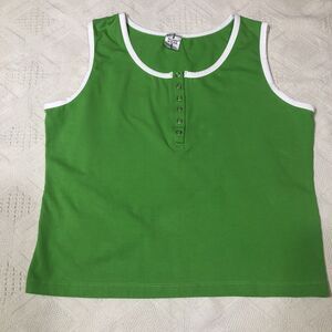 Silver Wear  Green sleeveless tank top women  XL Cotton EUC
